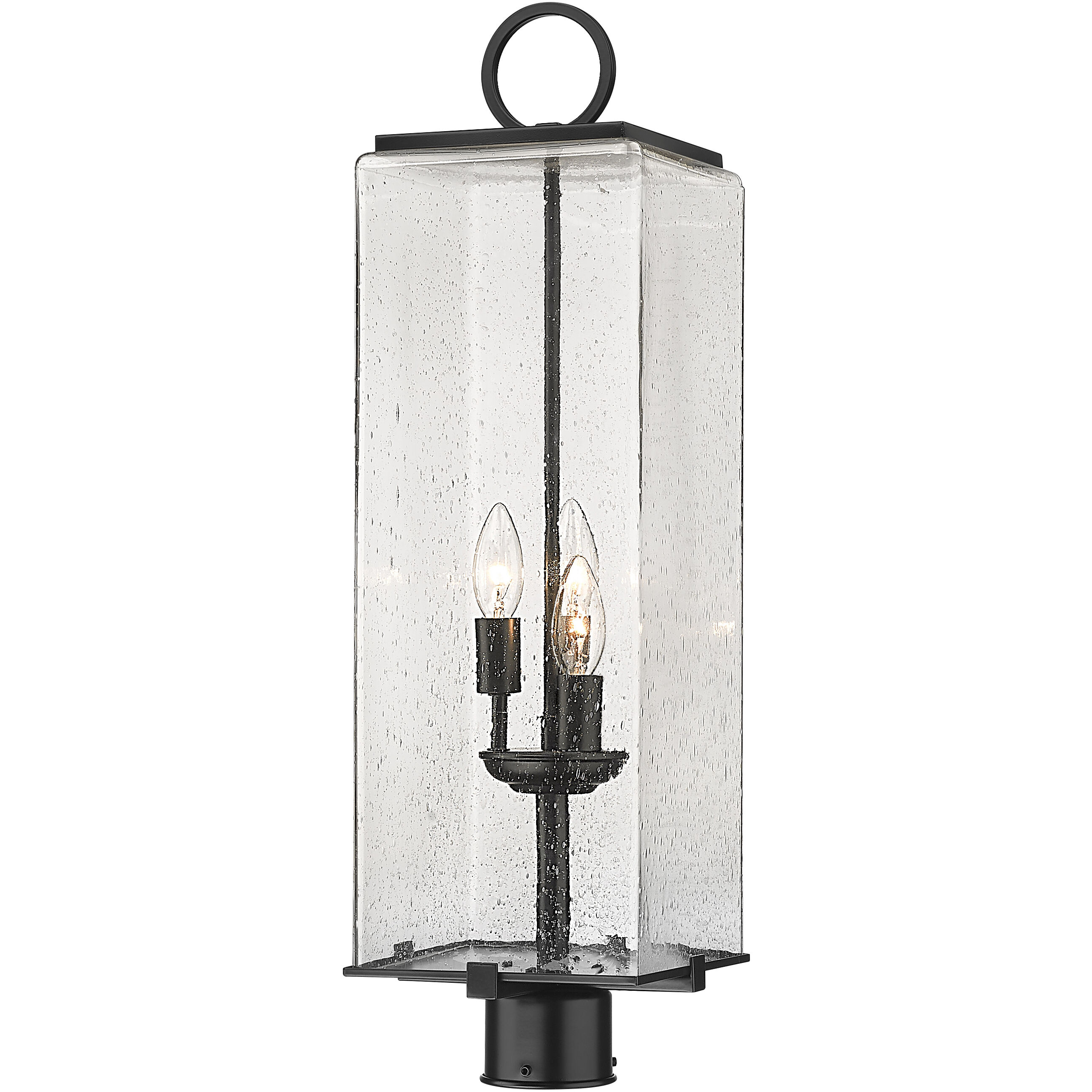 Sana 3 Light 26.5 inch Black Outdoor Post Mount Fixture