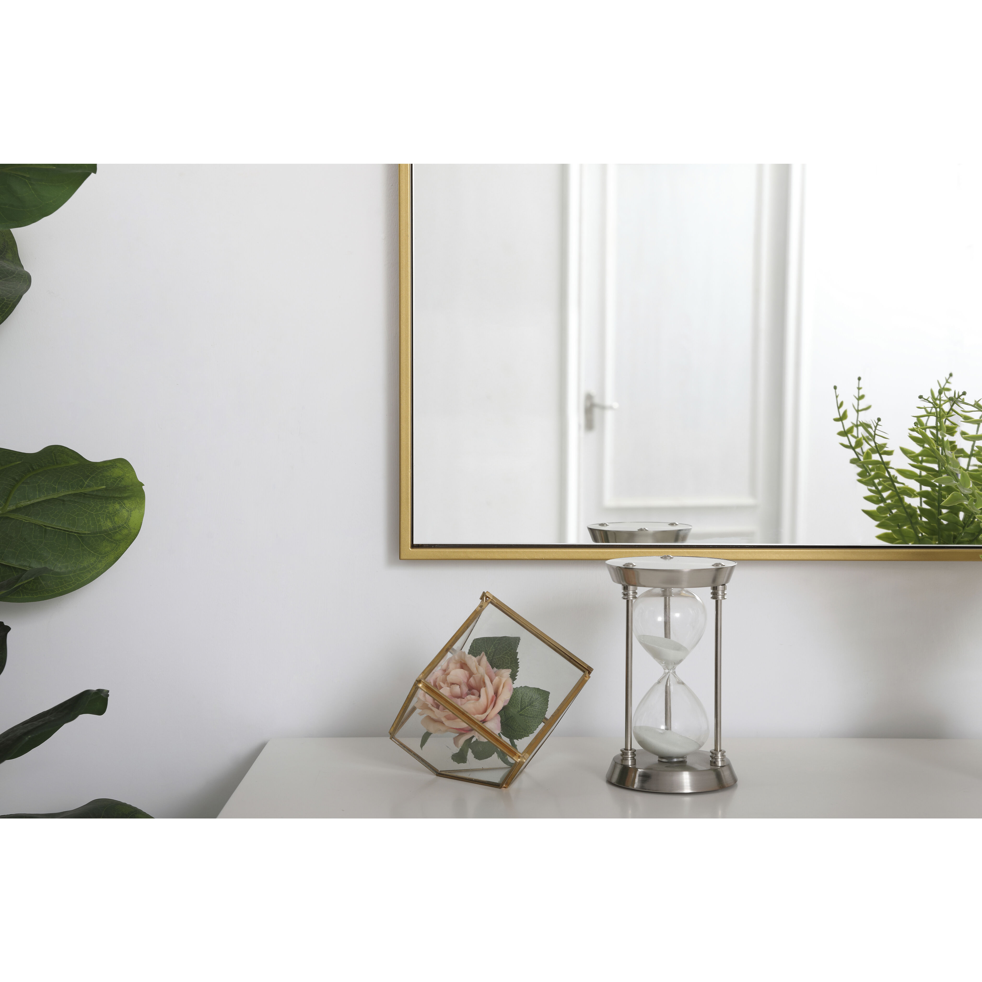 Monet 36 X 27 inch Brass Wall Mirror