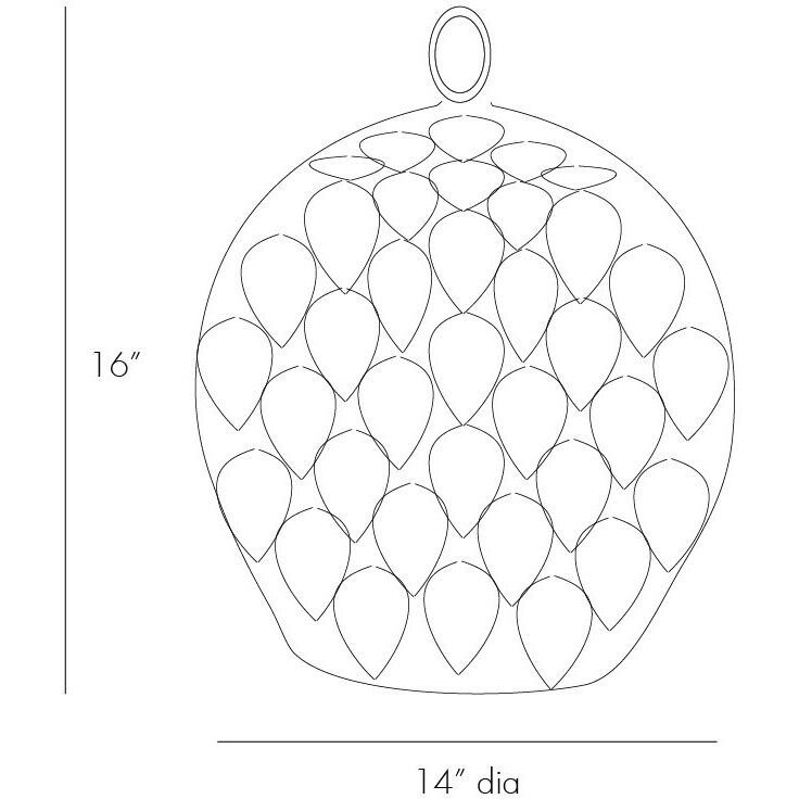 Osgood 1 Light 14 inch Gold Leaf Pendant Ceiling Light