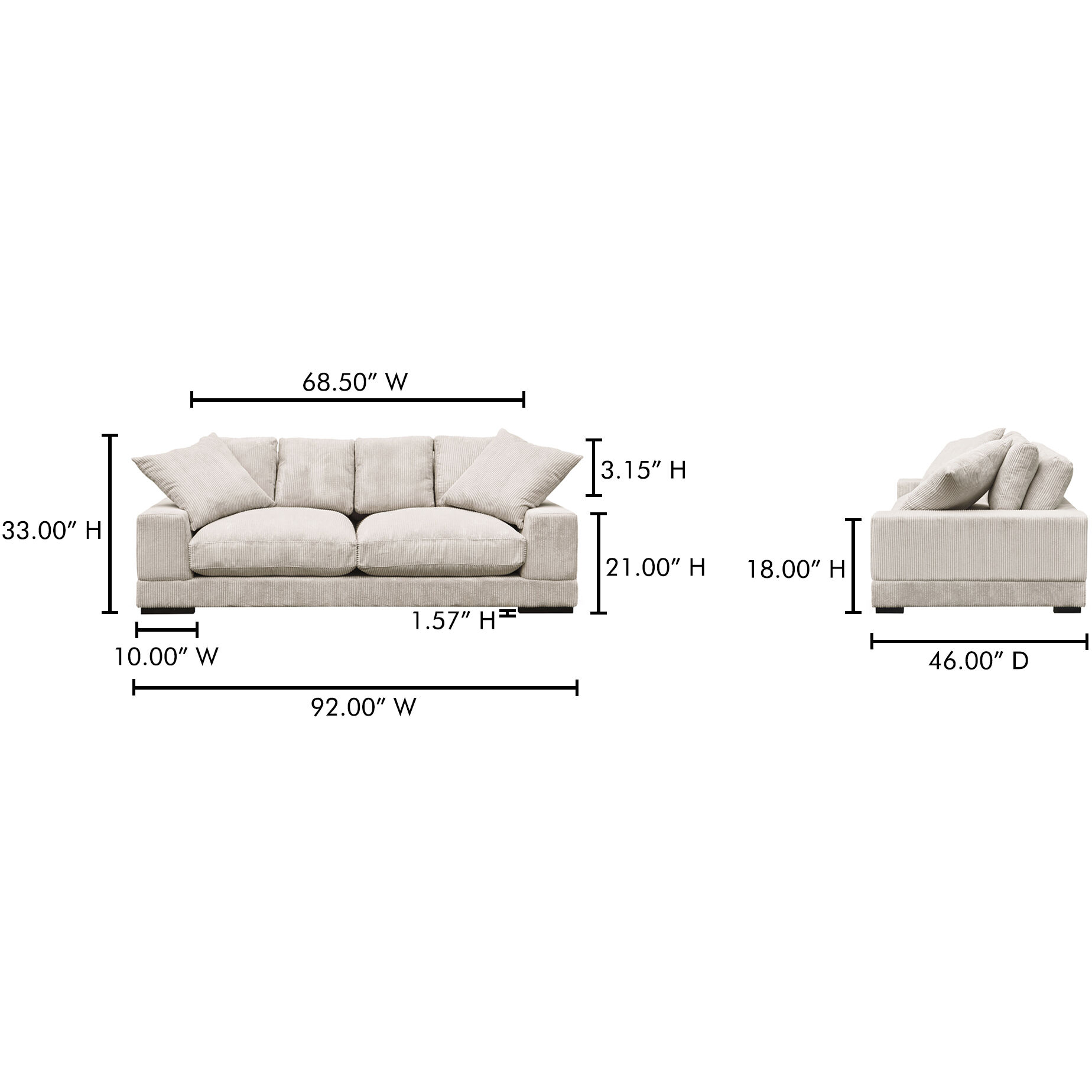 Plunge Brown Sofa
