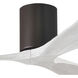 Atlas Irene-3H 42 inch Textured Bronze with Matte White Blades Ceiling Fan, Flush Mounted
