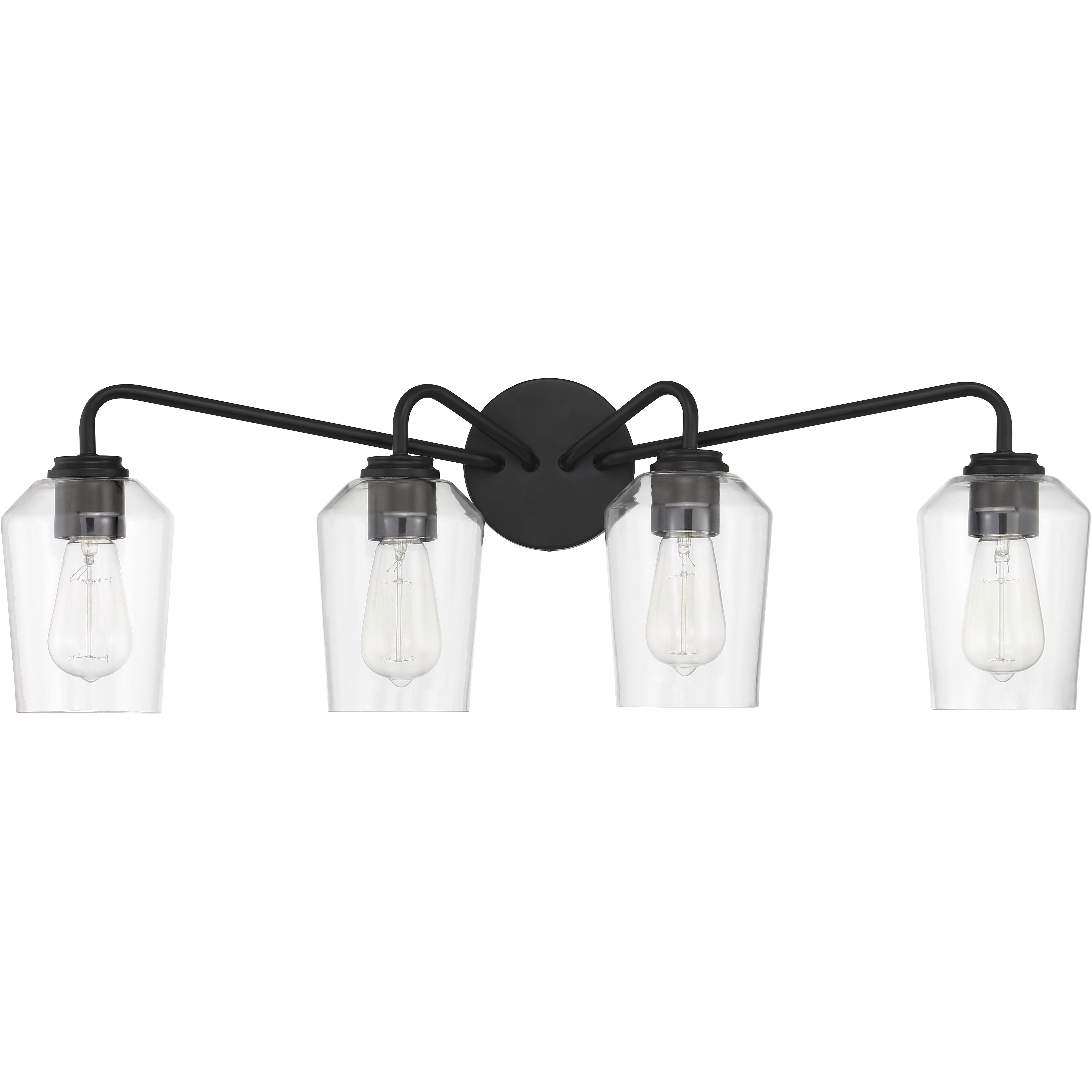 Shayna 4 Light 31 inch Flat Black Vanity Light Wall Light