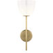 AERIN Brisa LED 7 inch Hand-Rubbed Antique Brass Torch Sconce Wall Light