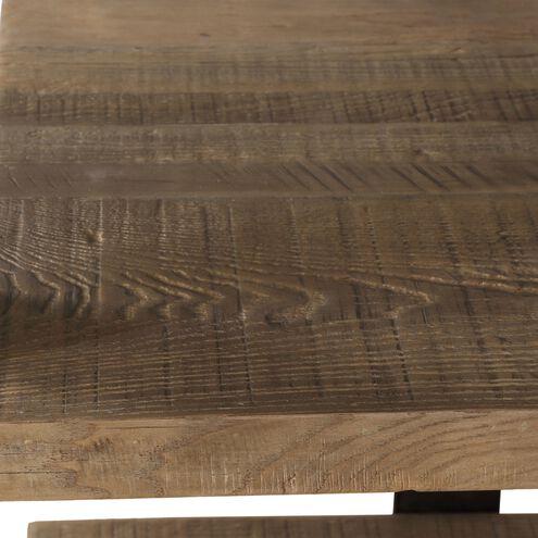 Felix 90 X 44 inch Natural Oak and Oxidized Black Etagere