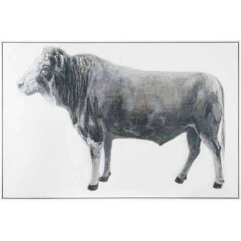 Rustic Cow White Wall Art
