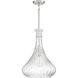 Bristo 1 Light 14 inch Satin Nickel Pendant Ceiling Light, Essentials