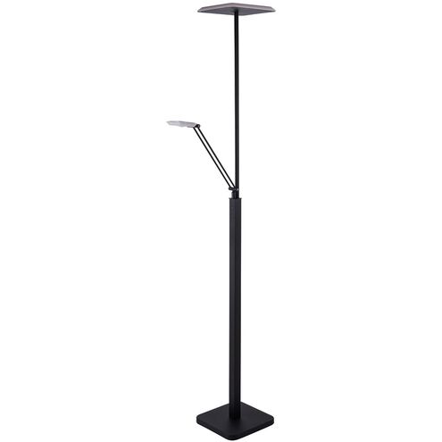 Ibiza 72 inch 18 watt Black Torchiere with Reading Light Portable Light