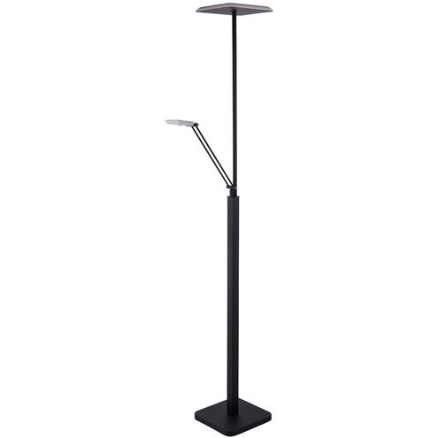 Ibiza 72 inch 18.00 watt Black Torchiere with Reading Light Portable Light