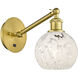 Ballston White Mouchette 1 Light 6 inch Satin Gold Sconce Wall Light