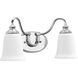 Oxford 2 Light 16 inch Polished Chrome Bath Vanity Wall Light, Design Series