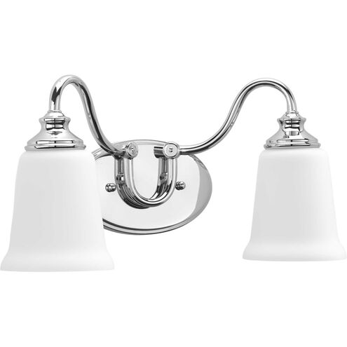 Oxford 2 Light 16 inch Polished Chrome Bath Vanity Wall Light, Design Series