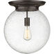 Beacon 1 Light 14 inch Oil Rubbed Bronze Flush Mount Ceiling Light