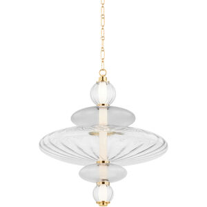 Williams LED 24.75 inch Aged Brass Pendant Ceiling Light