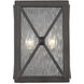 Brooklyn 2 Light 11 inch Oil-Rubbed Bronze Exterior Wall Mount