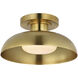 Amber Lewis Cyrus LED 8 inch Hand-Rubbed Antique Brass Flush Mount Ceiling Light