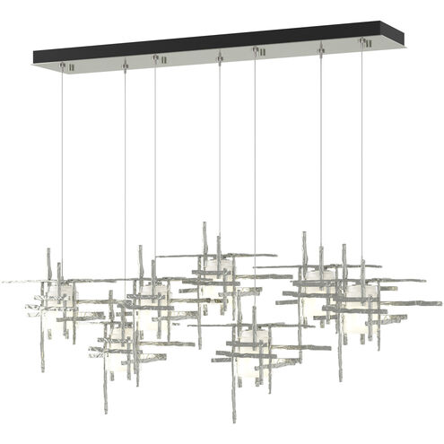 Tura 7 Light 53.6 inch Sterling Pendant Ceiling Light, Rectangular