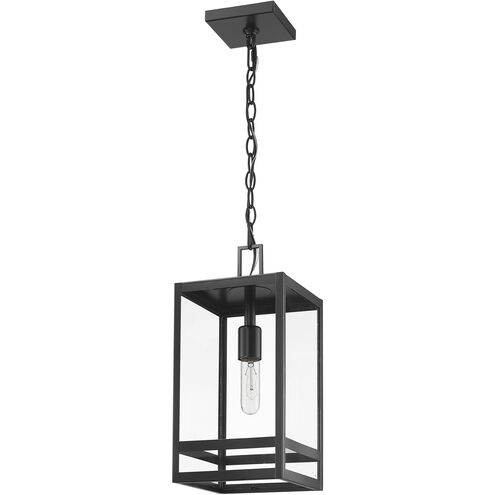 Nuri 1 Light 7.5 inch Black Outdoor Chain Mount Ceiling Fixture