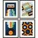 Entertainment Collection Distressed Black With Gray Wash And Black Side Framed Art