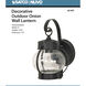 Brentwood 1 Light 11 inch Textured Black Outdoor Wall Fixture