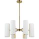 Cleta LED 24 inch Aged Brass Chandelier Ceiling Light