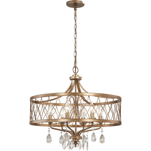 West Liberty 6 Light 24 inch Olympus Gold Chandelier Ceiling Light