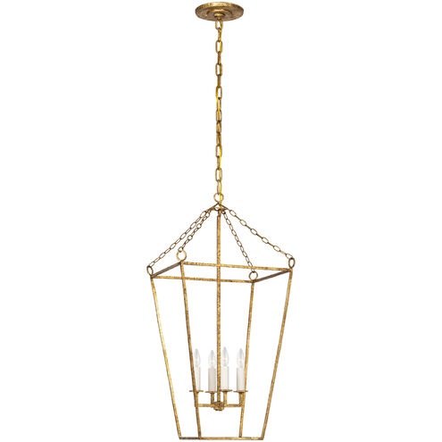 Marie Flanigan Malloy LED 14 inch Gilded Iron Open Frame Forged Lantern Ceiling Light