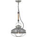 Brooklyn LED 14 inch Rustic Pewter with French Gray Indoor Pendant Ceiling Light