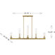Carina 9 Light 37.75 inch Warm Brass Chandelier Ceiling Light