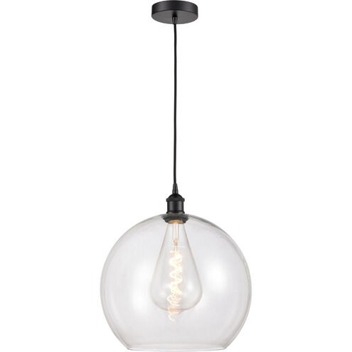 Edison Athens 1 Light 14 inch Matte Black Pendant Ceiling Light