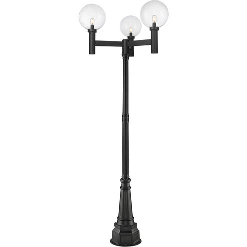 Laurent 3 Light 107.5 inch Black Outdoor Post Mounted Fixture