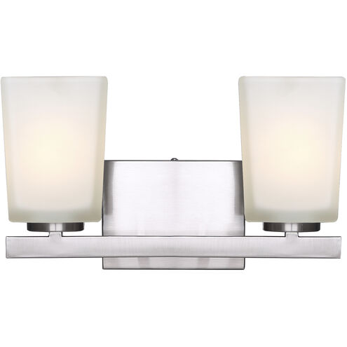 Madison 2 Light 14 inch Brushed Nickel Vanity Light Wall Light