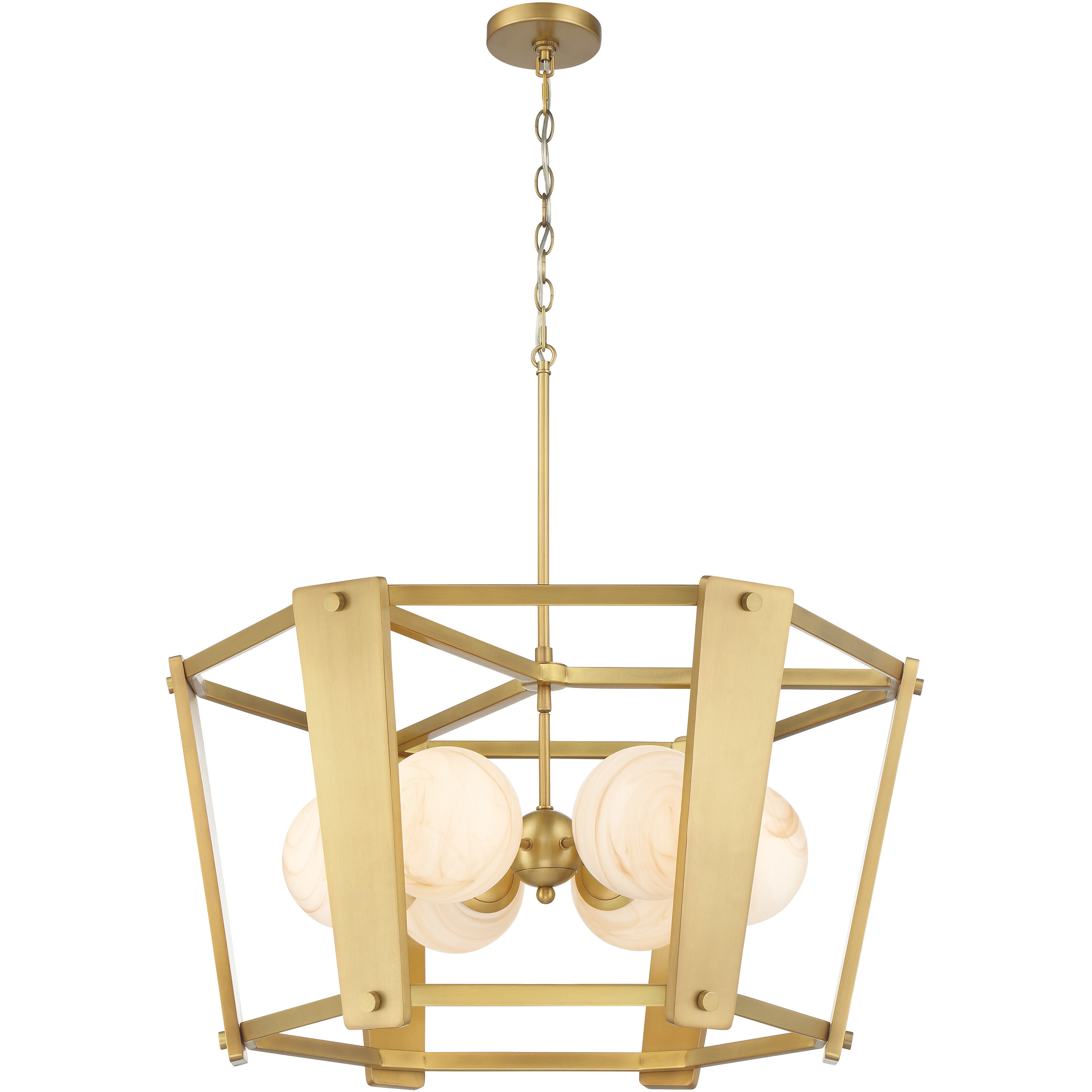 Shimmer 6 Light 30.75 inch Legacy Brass Pendant Ceiling Light