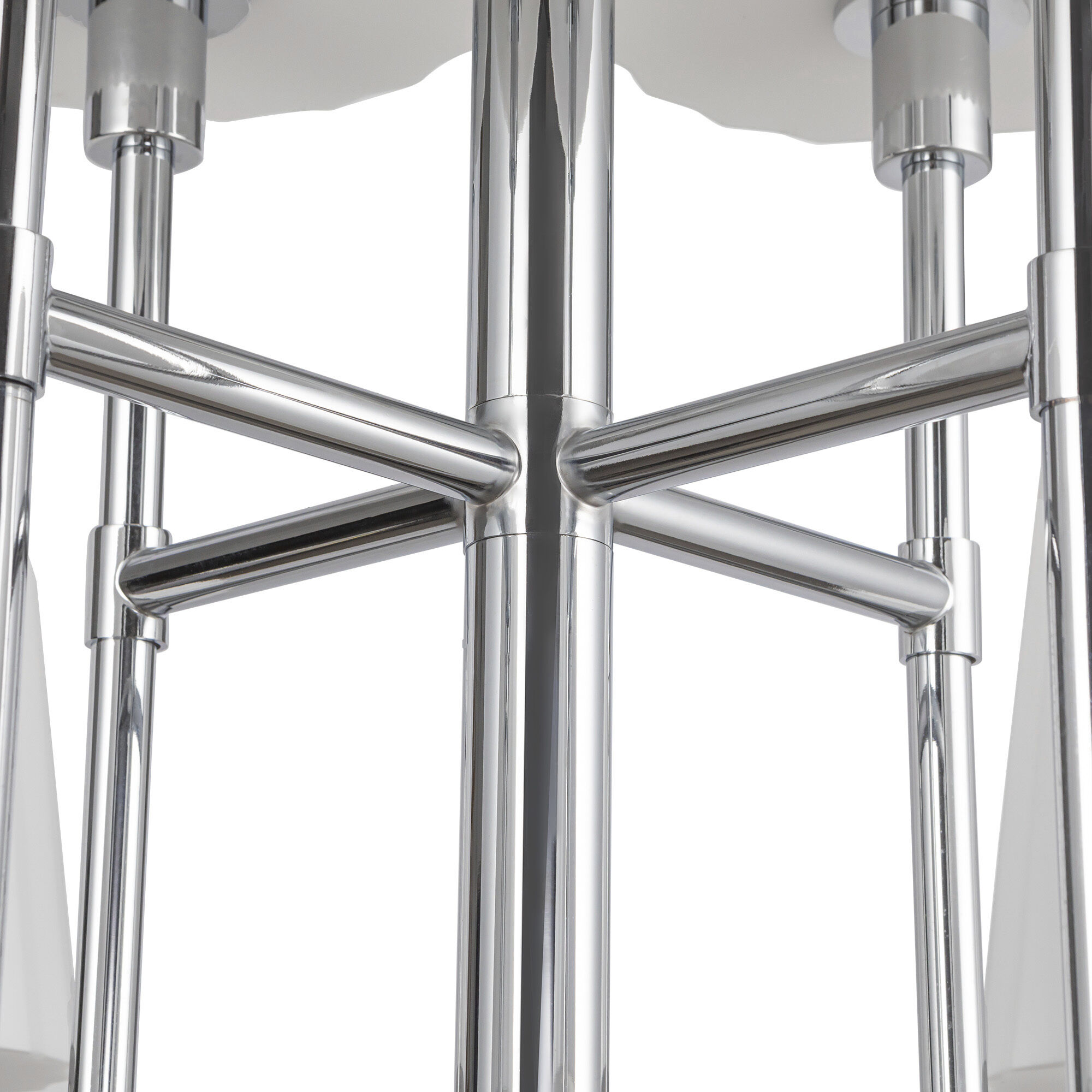 Alora Mood Plisse 8 Light 30 inch Chrome/Opal Matte Glass Chandelier Ceiling Light