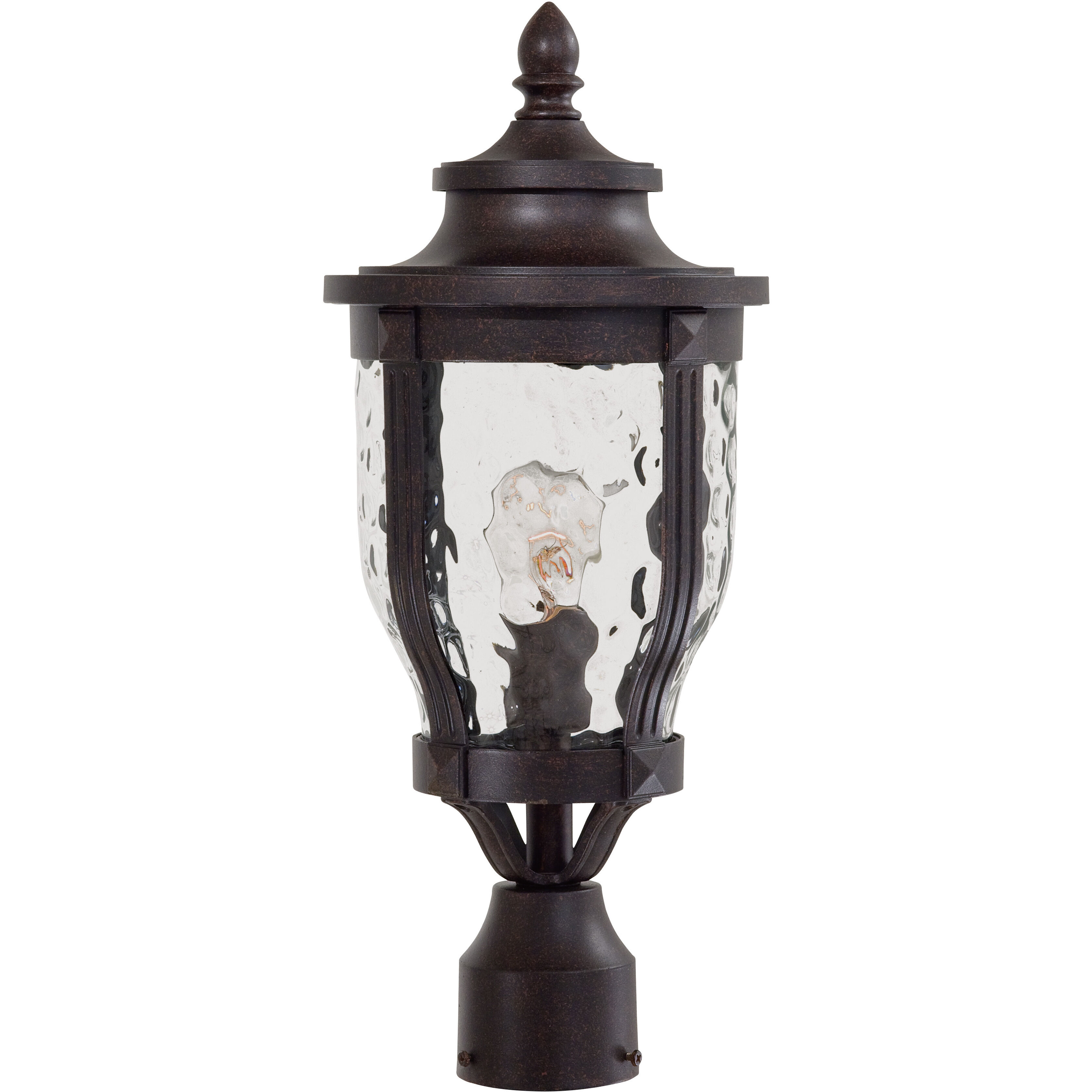 Merrimack 1 Light 20 inch Corona Bronze Outdoor Post Mount Lantern, Great Outdoors