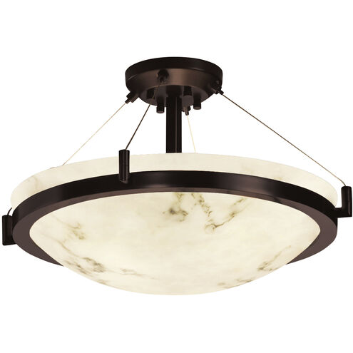 LumenAria 6 Light 39 inch Dark Bronze Semi-Flush Ceiling Light in Incandescent, Bowl
