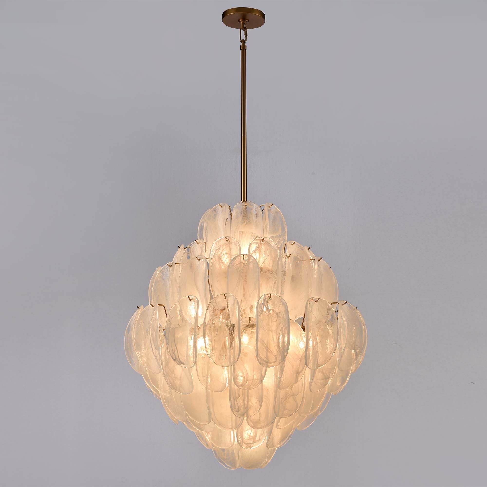 Chateau 20 Light 31.5 inch Satin Brass Pendant Ceiling Light
