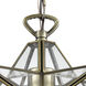 Moravian Star 1 Light 12 inch Antique Brass Mini Pendant Ceiling Light