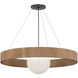 Windsor Smith Arena LED 53 inch Bronze and Natural Oak Ring and Globe Chandelier Ceiling Light