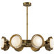 Alonso LED 37.25 inch Vintage Brass Chandelier Ceiling Light