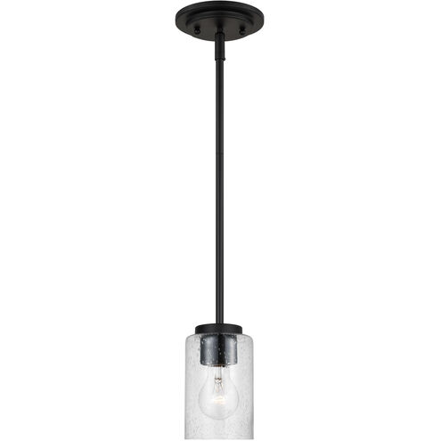 Oslo 1 Light 4 inch Midnight Black Mini-Pendant Ceiling Light