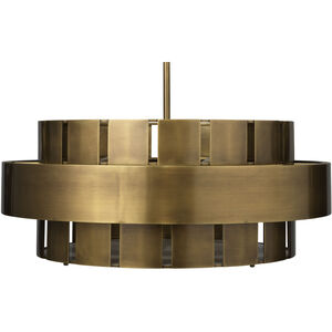 Orbit 4 Light 30 inch Antique Brass Chandelier Ceiling Light