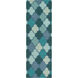 Nia 96 X 30 inch Dark Blue, Teal, Emerald, Navy, Mint Rug