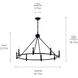 Carrick 8 Light Black Chandelier Ceiling Light, 1 Tier Medium