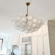 Miles 8 Light 35.5 inch Aged Brass with Frosted Chandelier Ceiling Light
