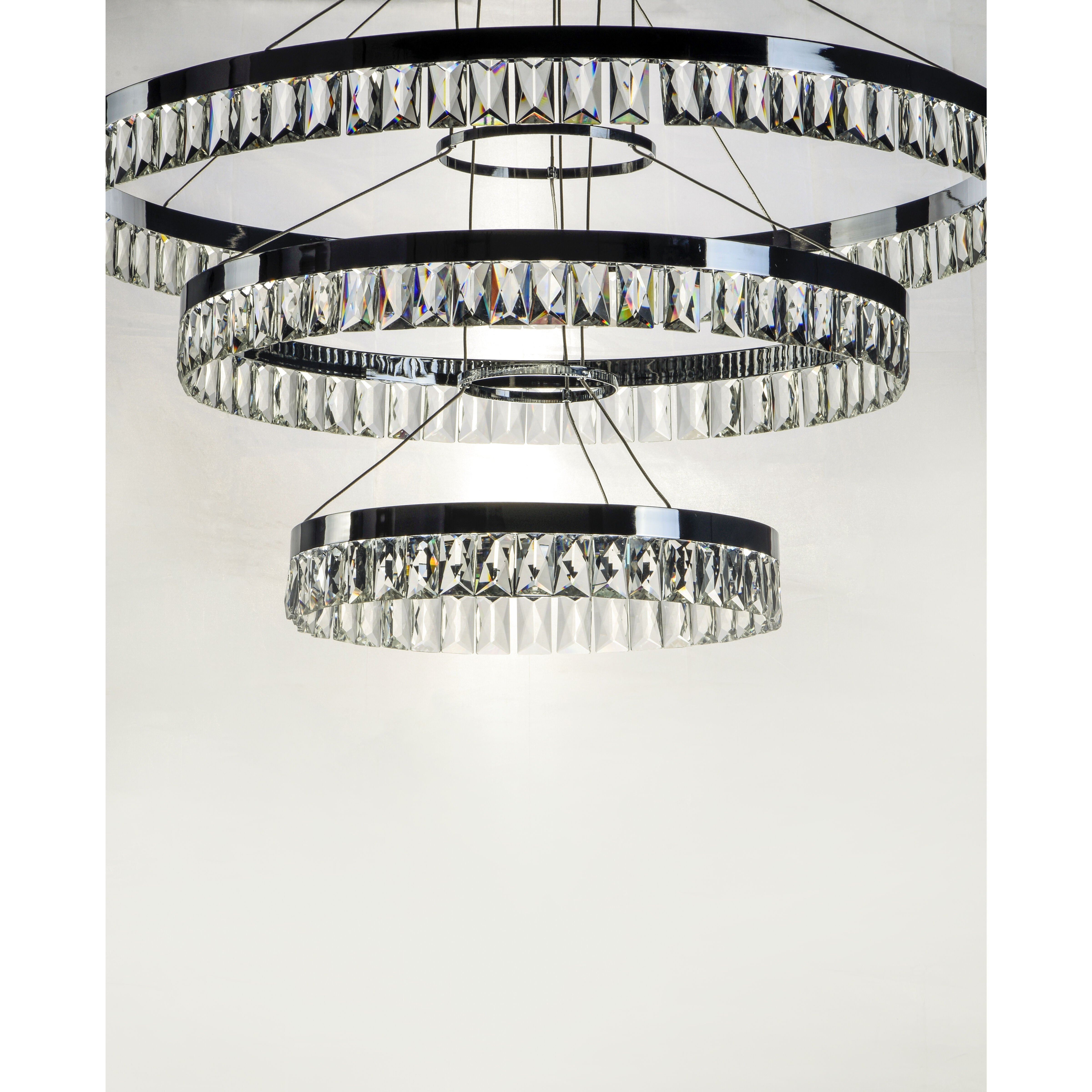 Icycle LED 32 inch Polished Chrome Suspension Pendant Ceiling Light