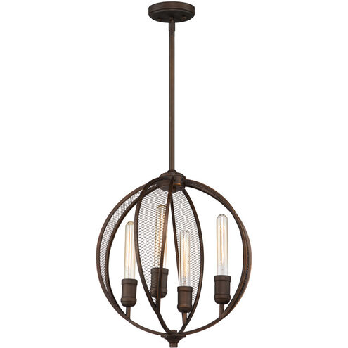 Linden 4 Light 16 inch Bronze Chandelier Ceiling Light