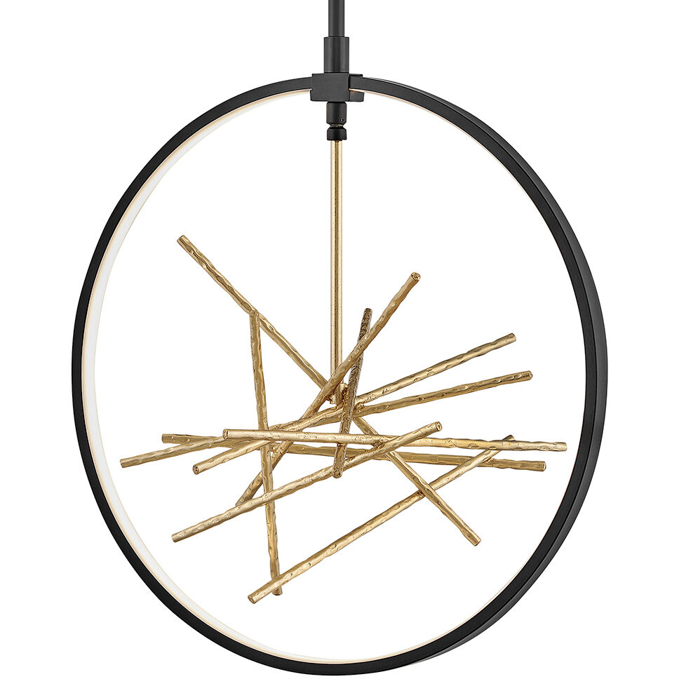 Styx LED 18 inch Black Chandelier Ceiling Light