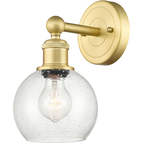 Athens Sconce Wall Light in Satin Gold, Seedy