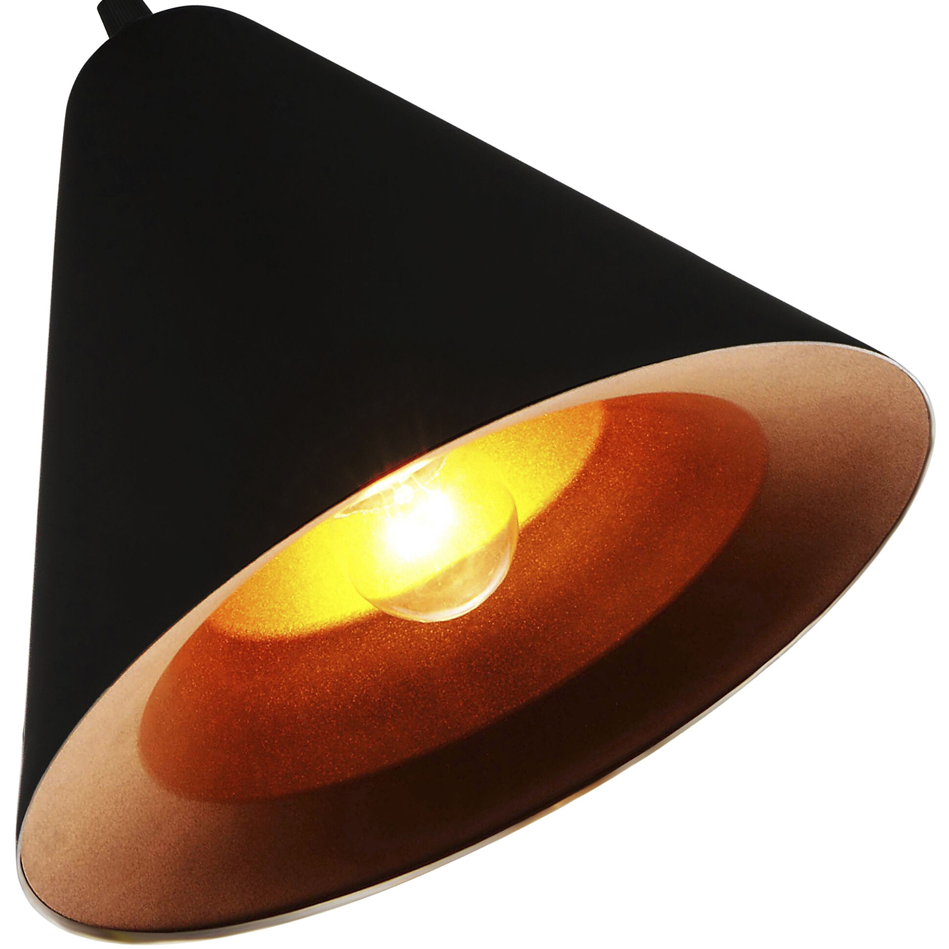 Keila 1 Light 10 inch Black and Gold Down Pendant Ceiling Light in Matte Black