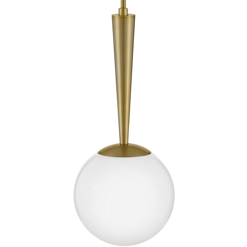 Izzy LED 9.75 inch Lacquered Brass Pendant Ceiling Light